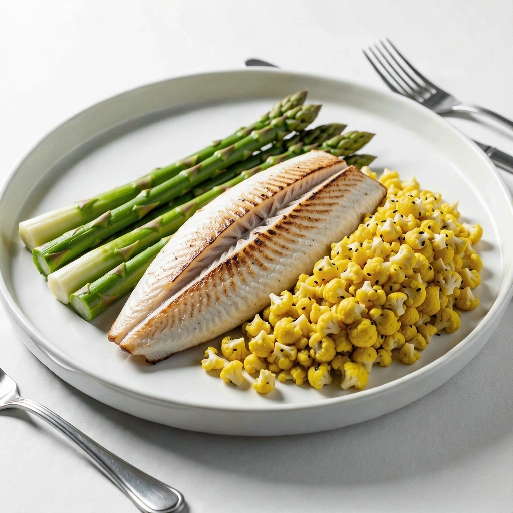 Sea Bass with Saffron Rice